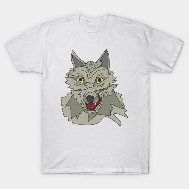 Gray wolf T-Shirt by Alekvik